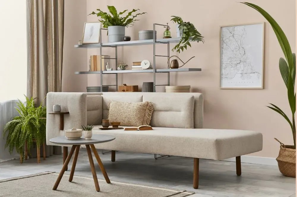 Benjamin Moore Sheer Pink living room