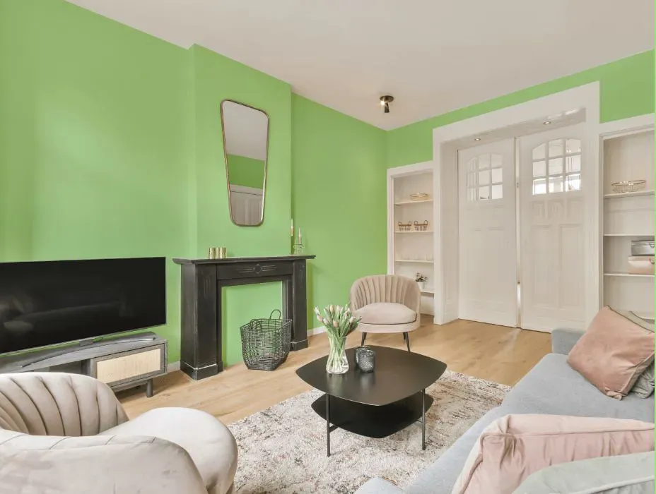 Benjamin Moore Shimmering Lime victorian house interior