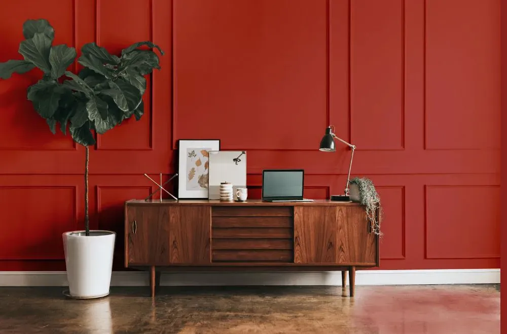 Benjamin Moore Shy Cherry modern interior