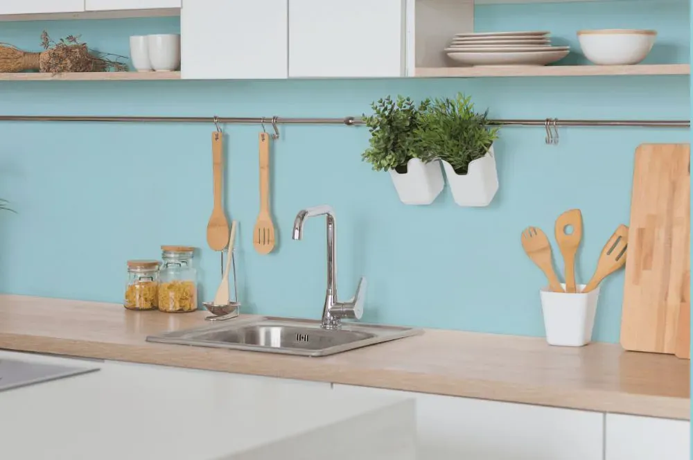 Benjamin Moore Skyscraper kitchen backsplash