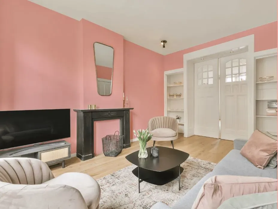 Benjamin Moore Smashing Pink victorian house interior