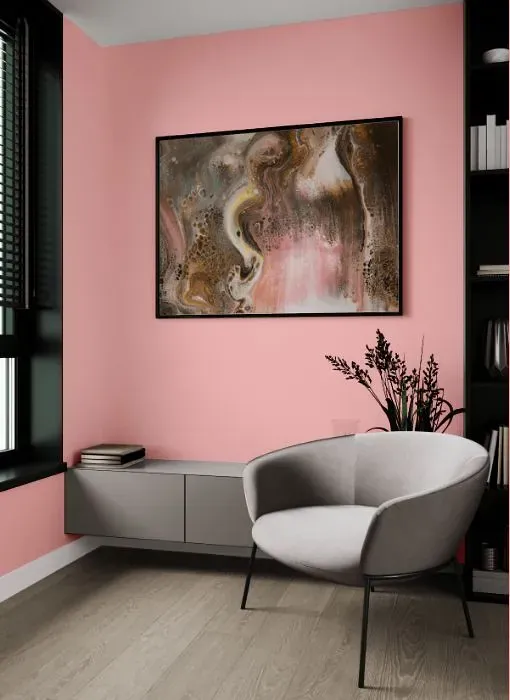 Benjamin Moore Smashing Pink living room