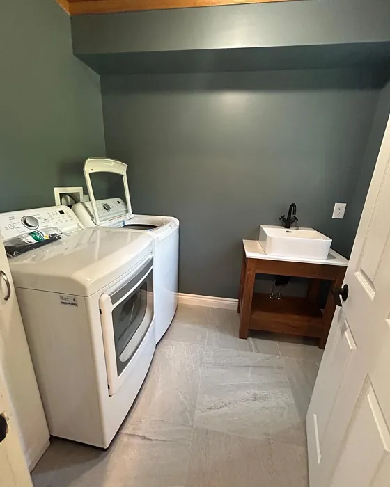 Benjamin Moore Smokestack Gray laundry room color