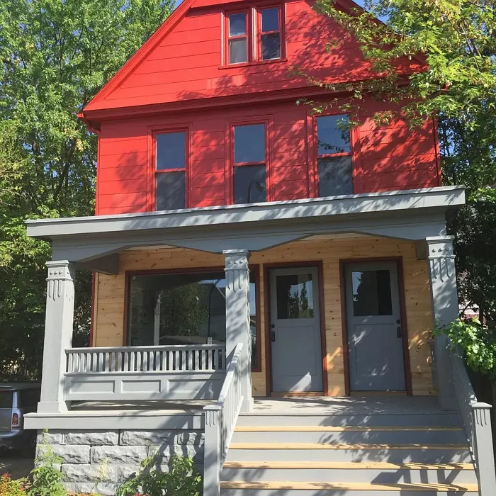 Smoldering Red house exterior 