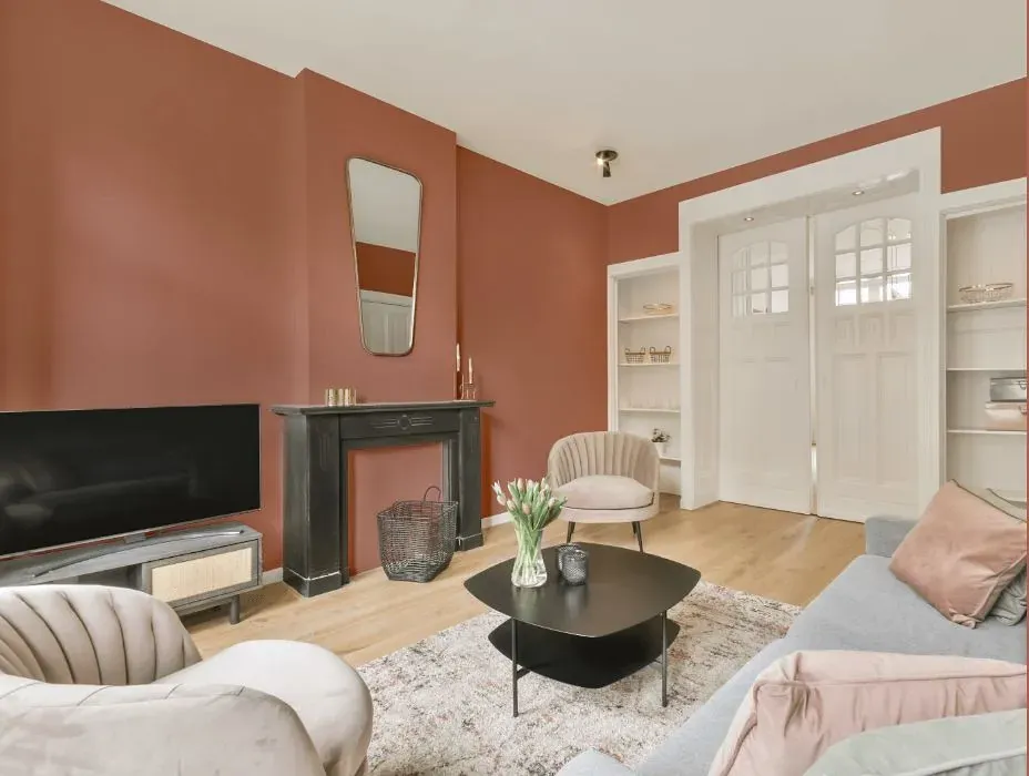 Benjamin Moore Soft Cranberry victorian house interior