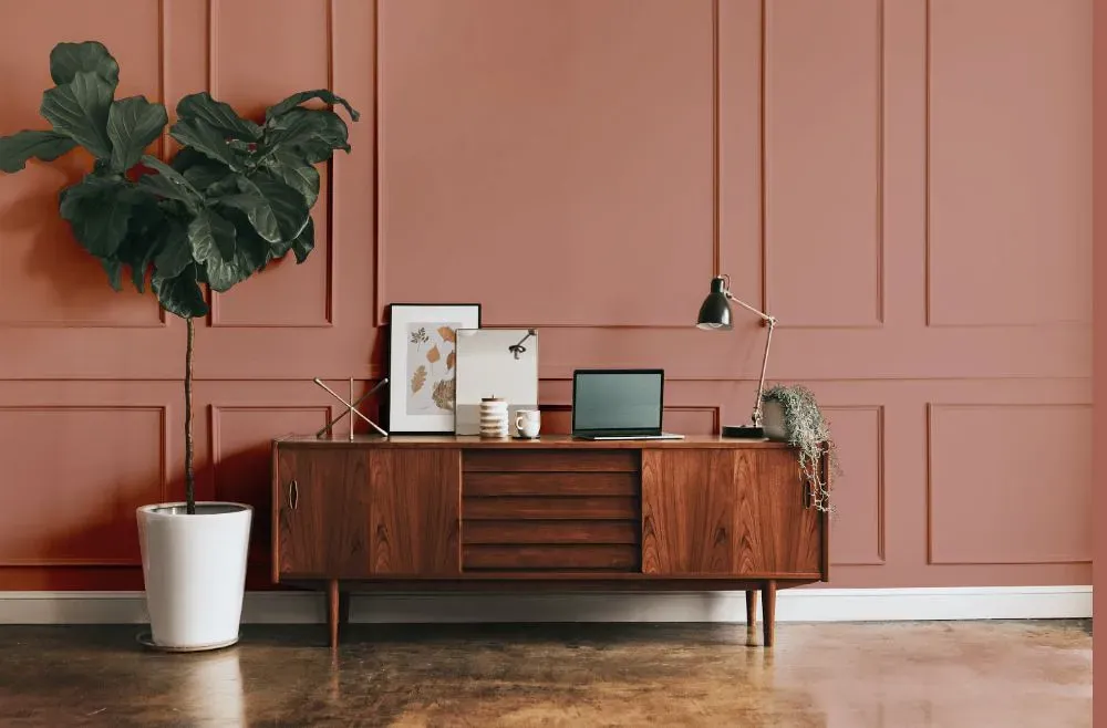 Benjamin Moore Soft Cranberry modern interior