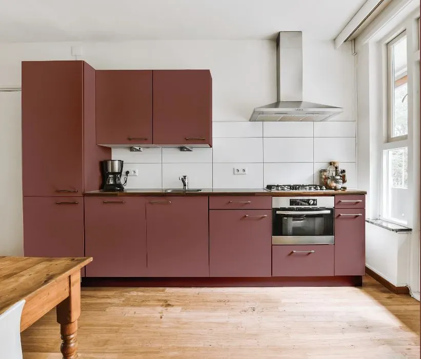 Benjamin Moore Somerville Red kitchen cabinets