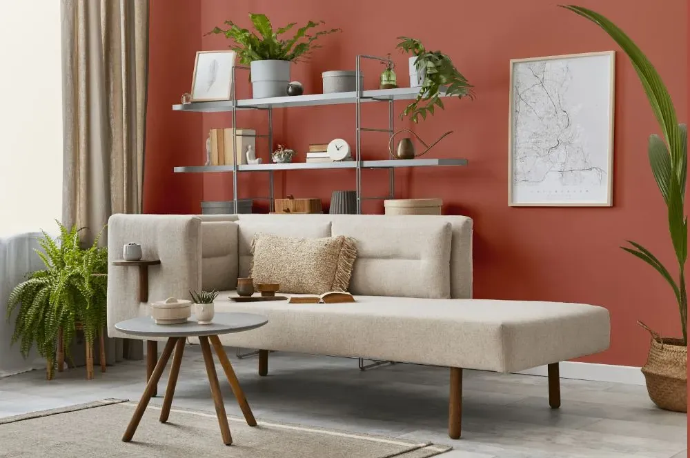 Benjamin Moore Spiced Apple Cider living room