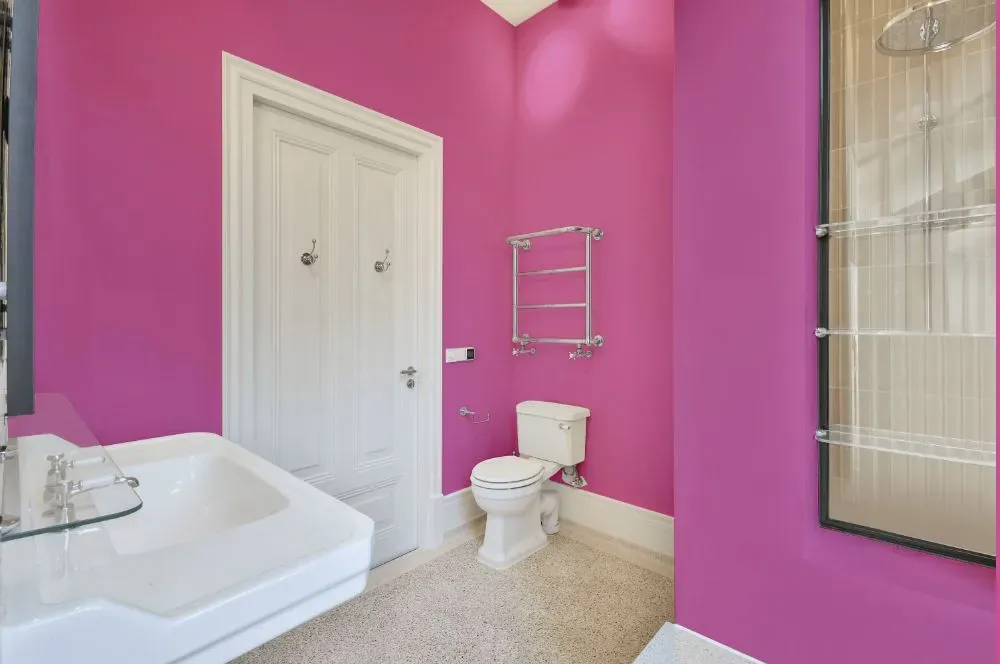 Benjamin Moore Spring Azalea bathroom