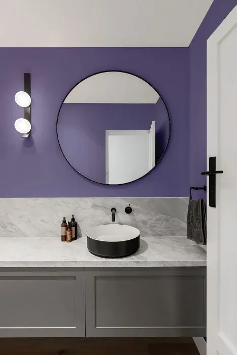 Benjamin Moore Spring Purple minimalist bathroom