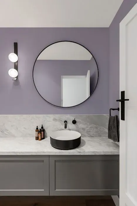 Benjamin Moore Spring Violet minimalist bathroom