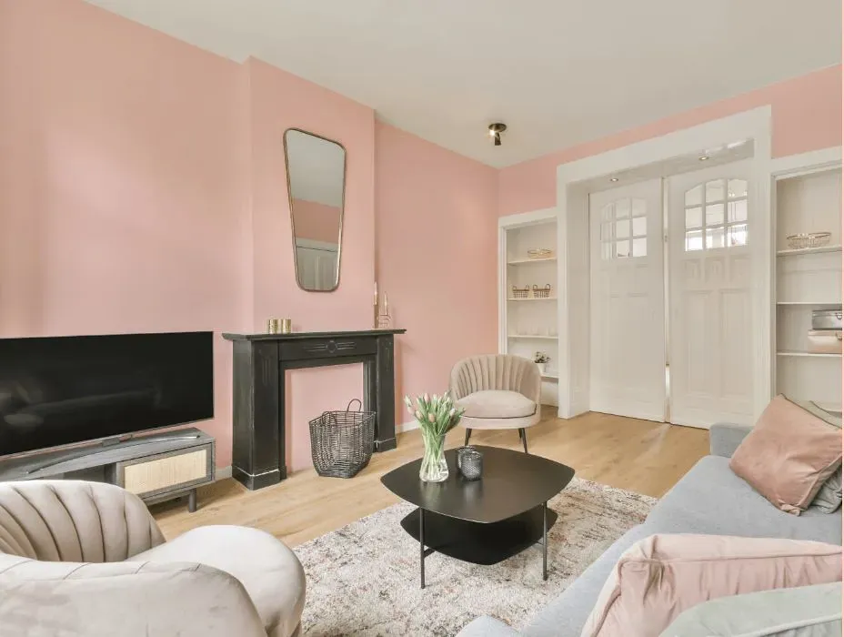 Benjamin Moore Springy Peach victorian house interior