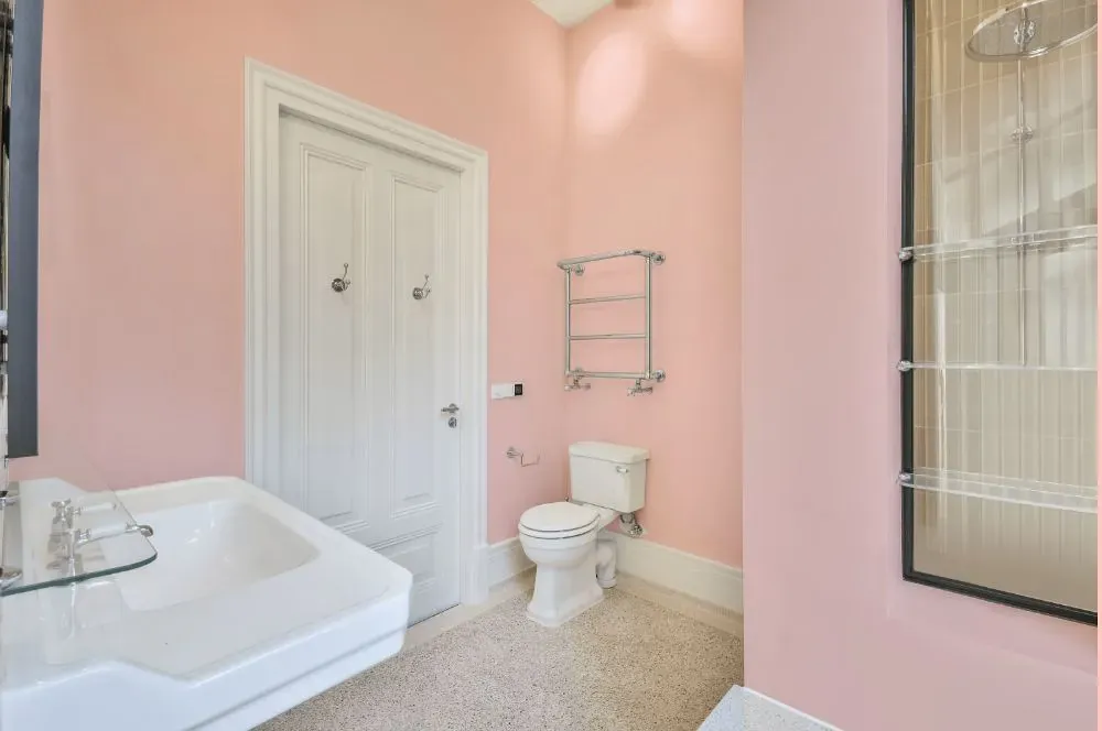 Benjamin Moore Springy Peach bathroom