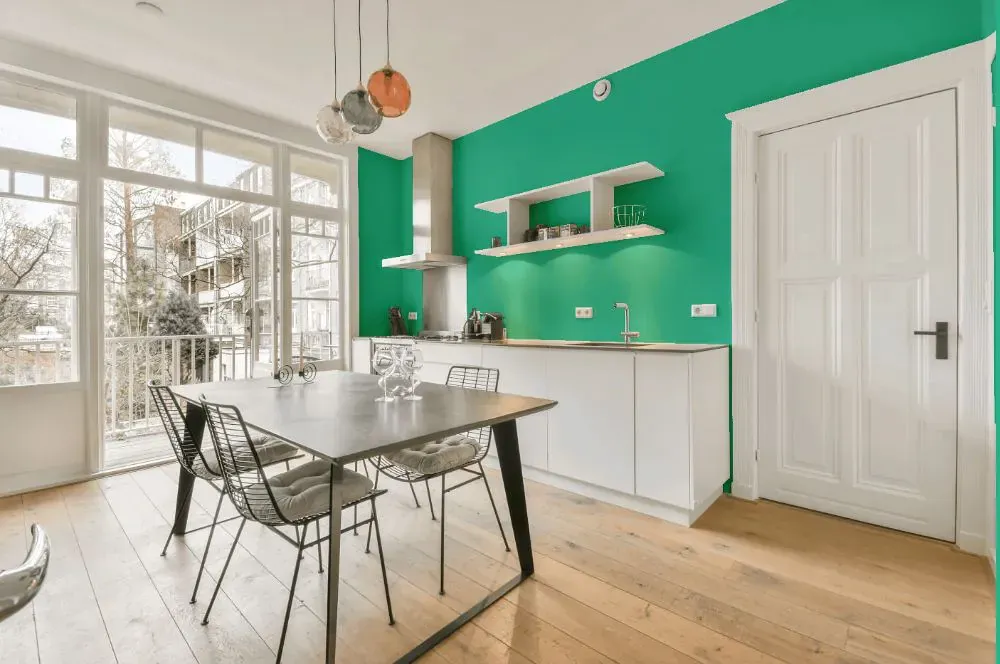 Benjamin Moore St. Patty's Day kitchen review