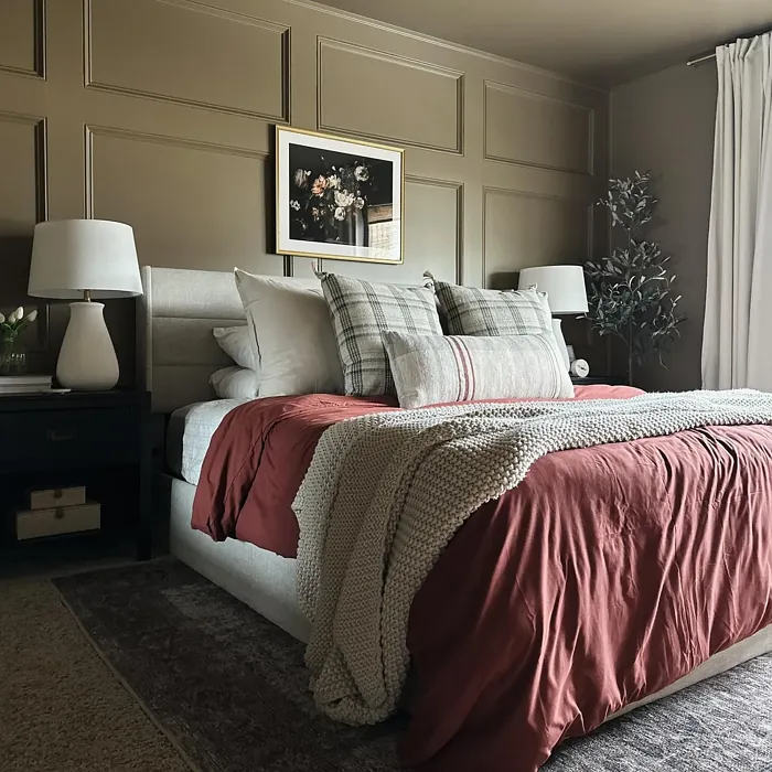 Benjamin Moore Texas Leather bedroom inspiration