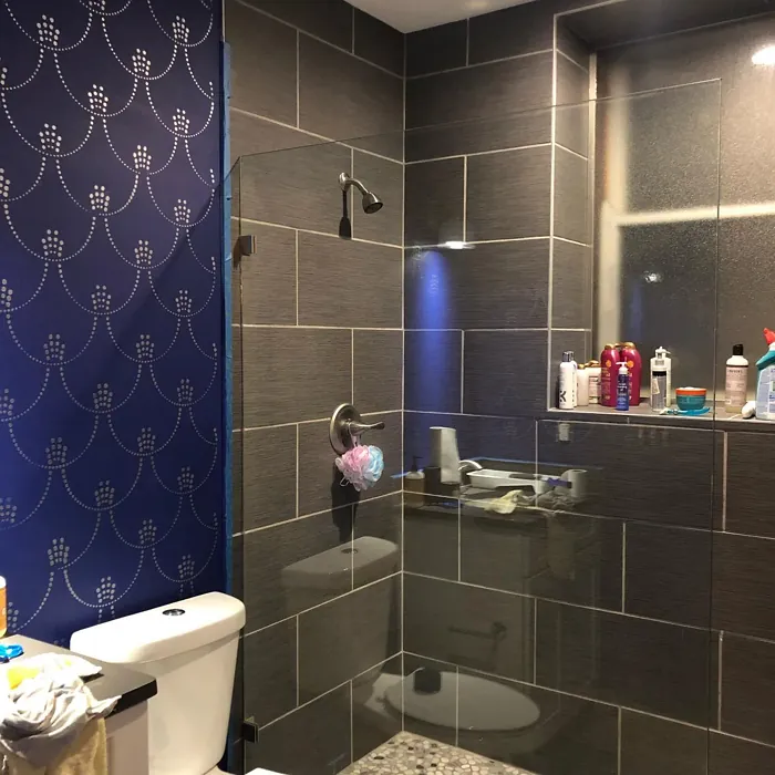 Starry Night Blue bathroom makeover