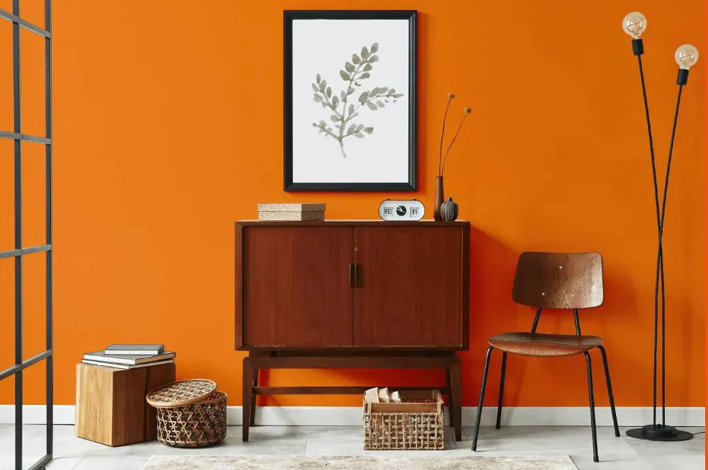 Benjamin Moore Startling Orange japandi interior