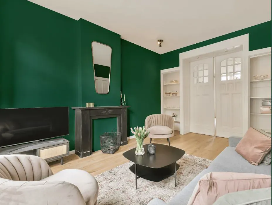 Benjamin Moore Steamed Spinach victorian house interior