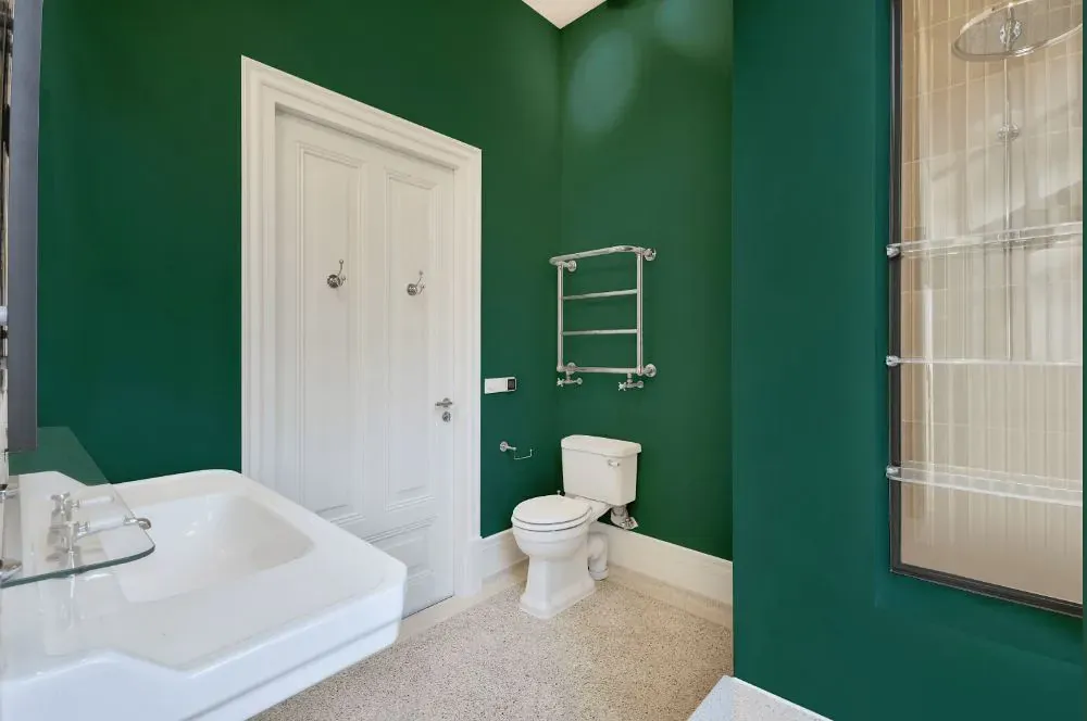 Benjamin Moore Steamed Spinach bathroom