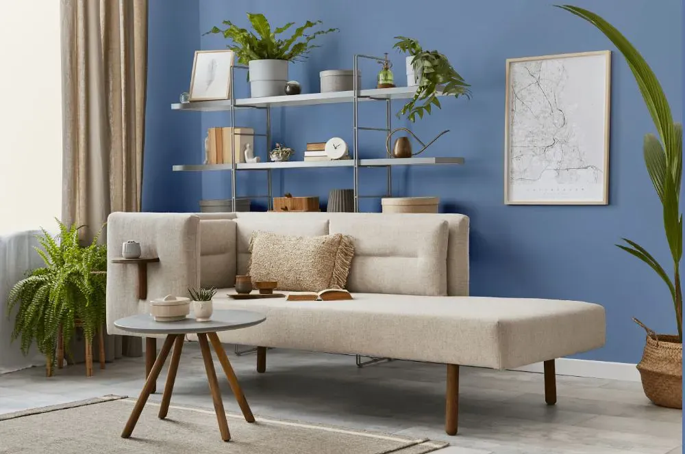 Benjamin Moore Steel Blue living room