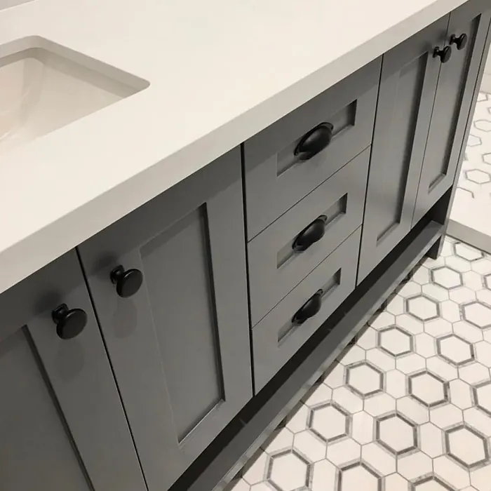 Benjamin Moore Steel Wool bathroom vanity color Benjamin Moore Steel Wool bathroom vanity color