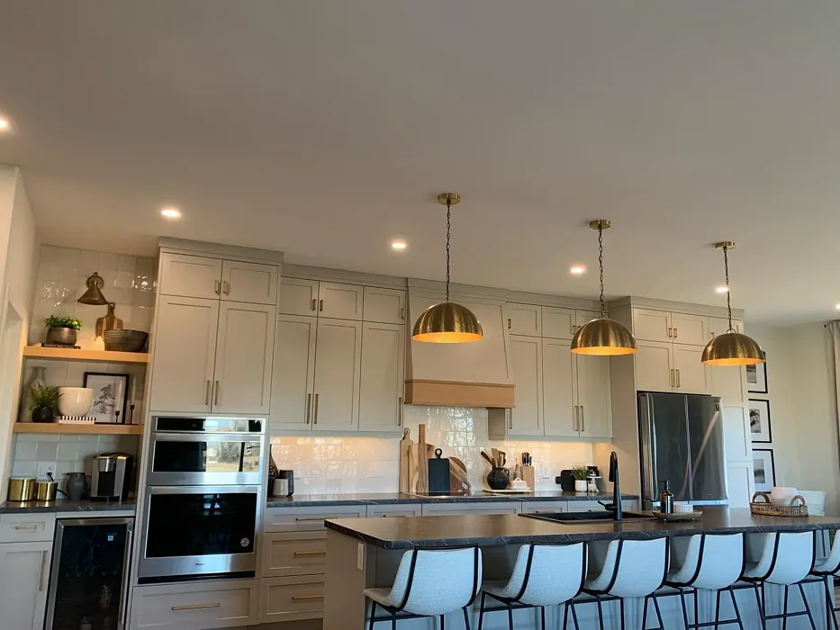 Benjamin Moore Stone Hearth kitchen cabinets color review