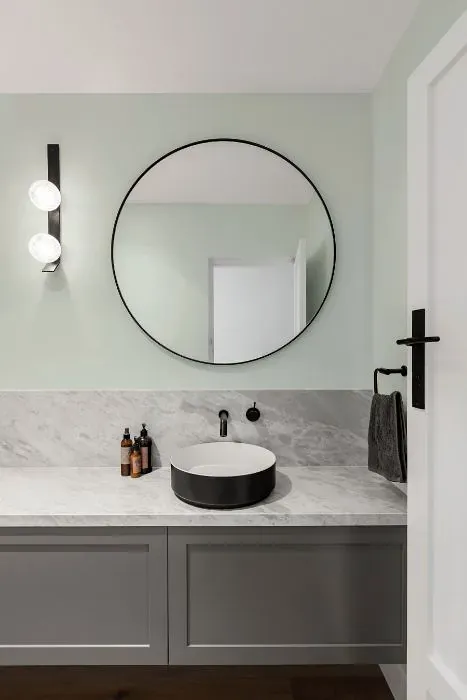 Benjamin Moore Stonewashed minimalist bathroom