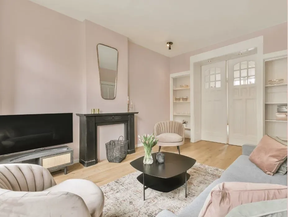 Benjamin Moore Strawberry-n-Cream victorian house interior