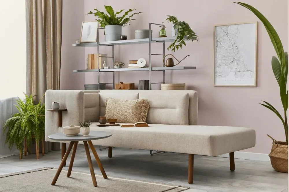 Benjamin Moore Strawberry-n-Cream living room