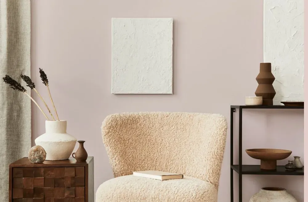 Benjamin Moore Strawberry-n-Cream living room interior