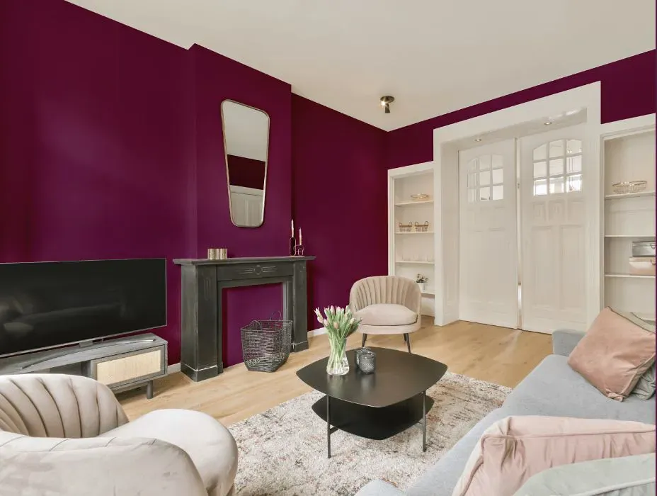 Benjamin Moore Summer Plum victorian house interior