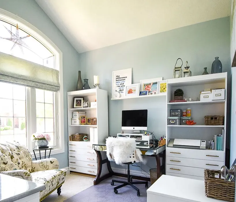 Benjamin Moore Summer Shower home office color review