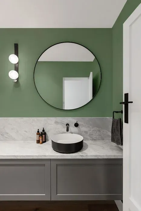 Benjamin Moore Summer's Day minimalist bathroom