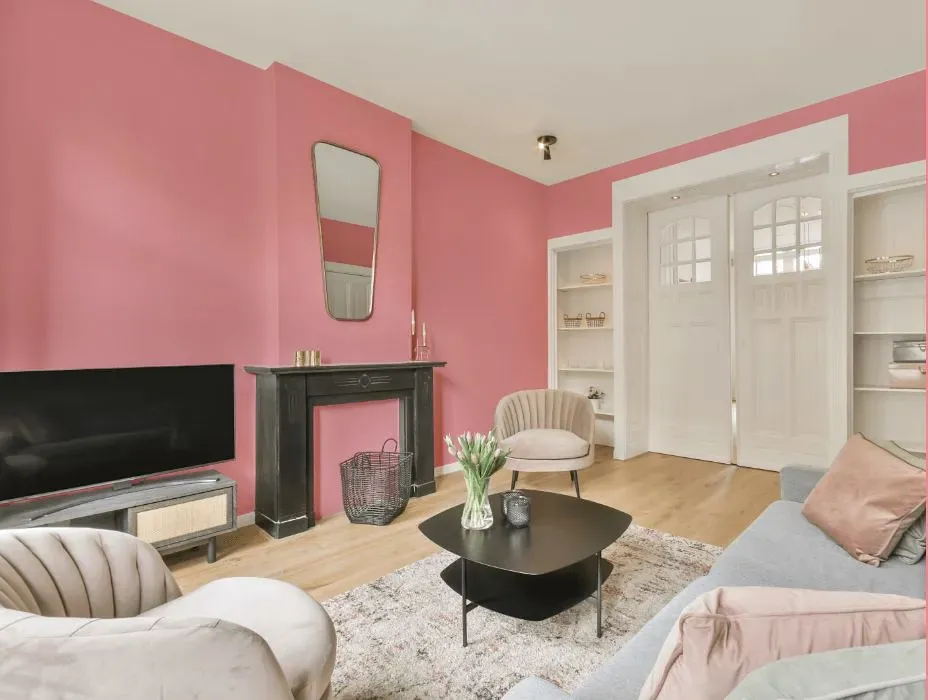 Benjamin Moore Supple Pink victorian house interior