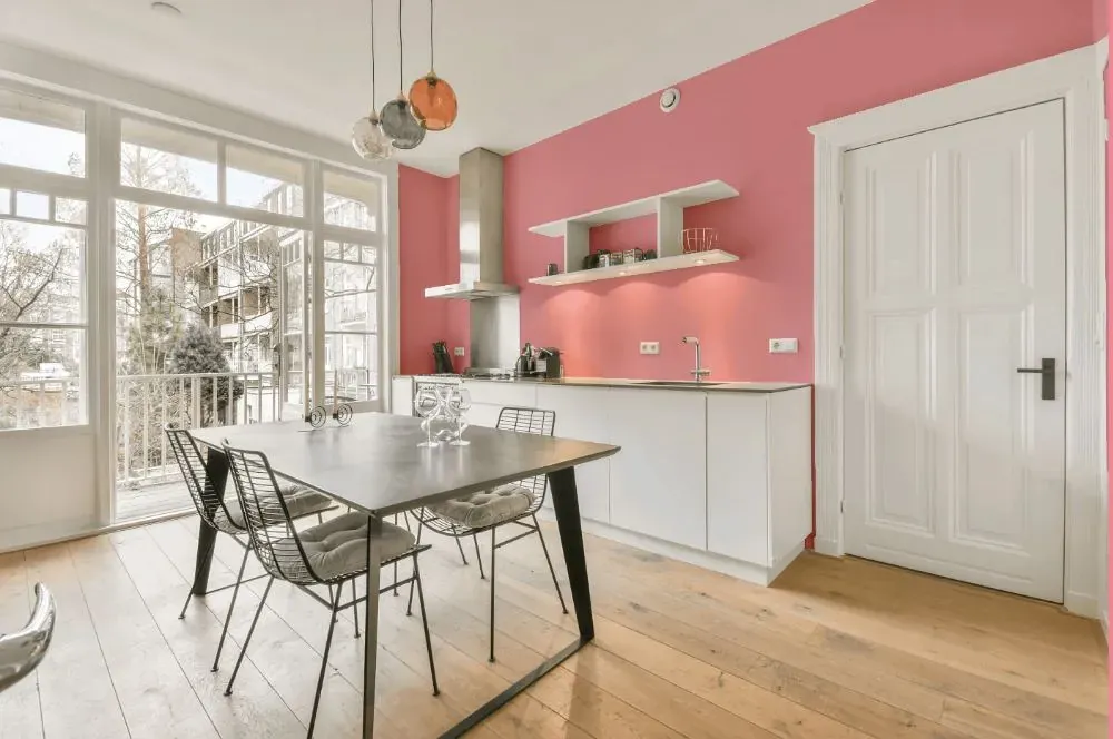Benjamin Moore Supple Pink kitchen review