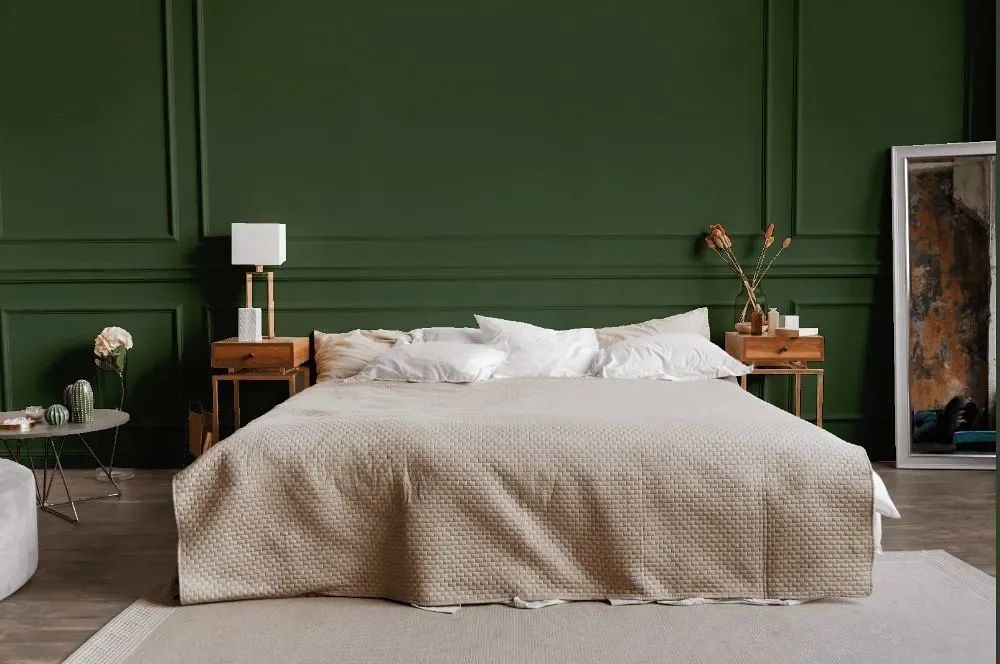 Benjamin Moore Sweet Basil bedroom