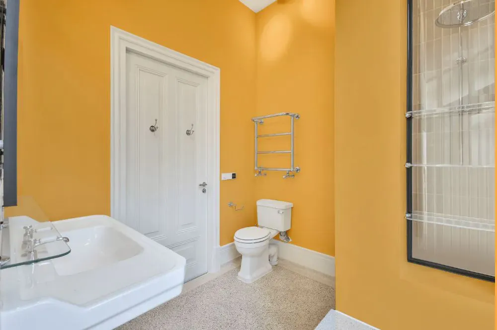 Benjamin Moore Sweet Orange bathroom