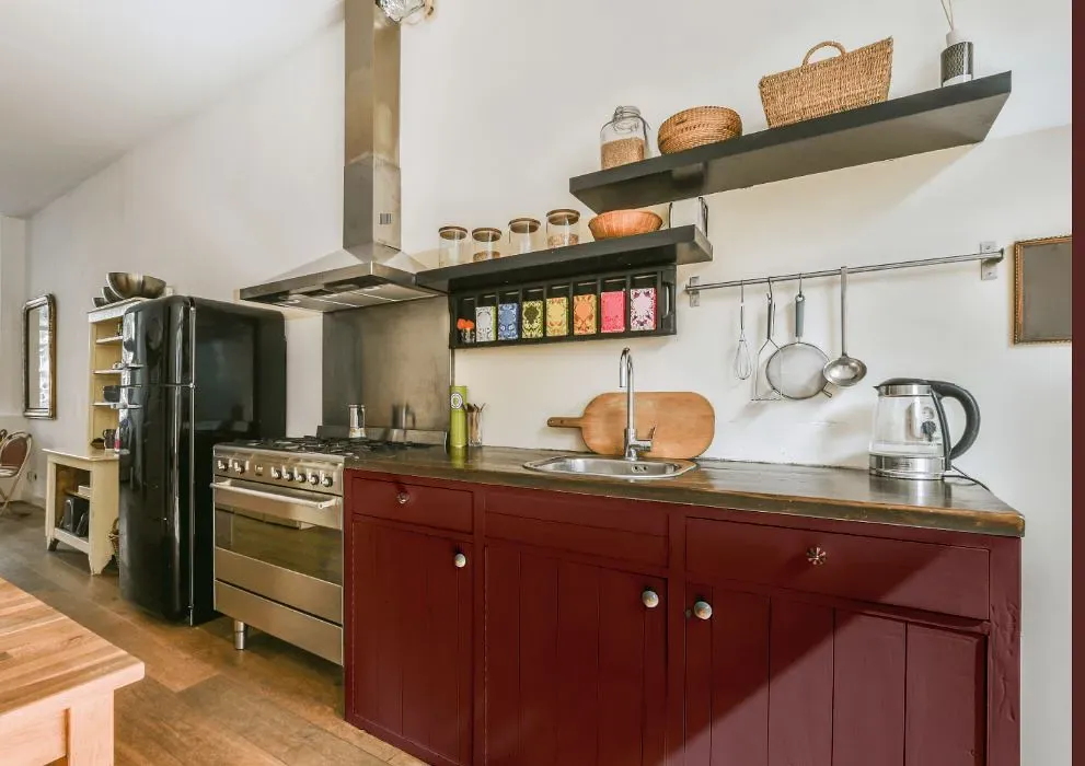 Benjamin Moore Sweet Rosy Brown kitchen cabinets