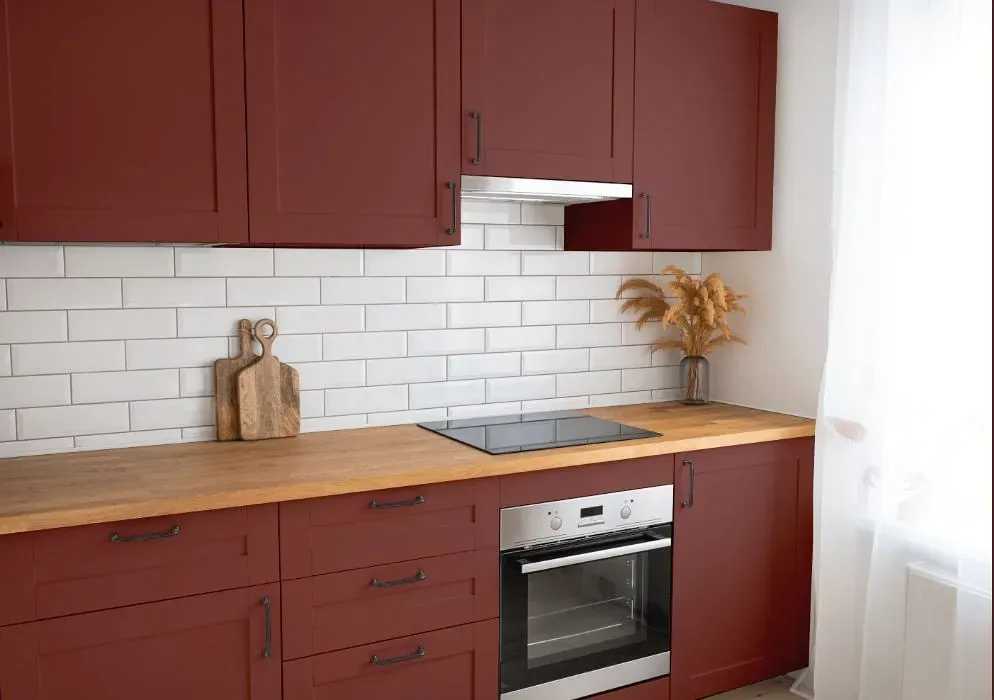 Benjamin Moore Sweet Rosy Brown kitchen cabinets