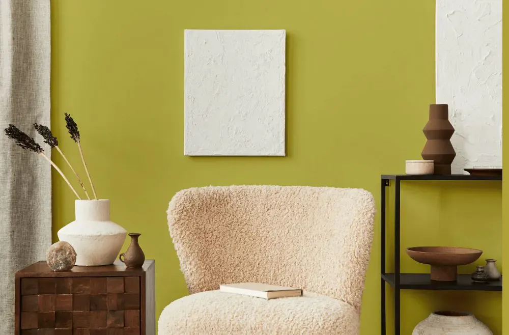 Benjamin Moore Sweet Vibrations living room interior