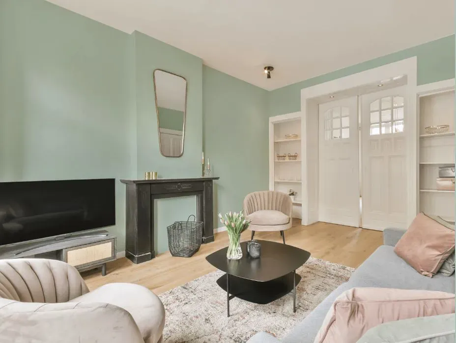 Benjamin Moore Swept Away victorian house interior