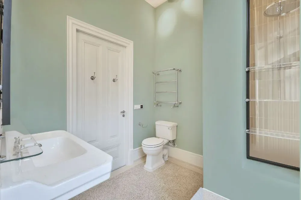 Benjamin Moore Swept Away bathroom