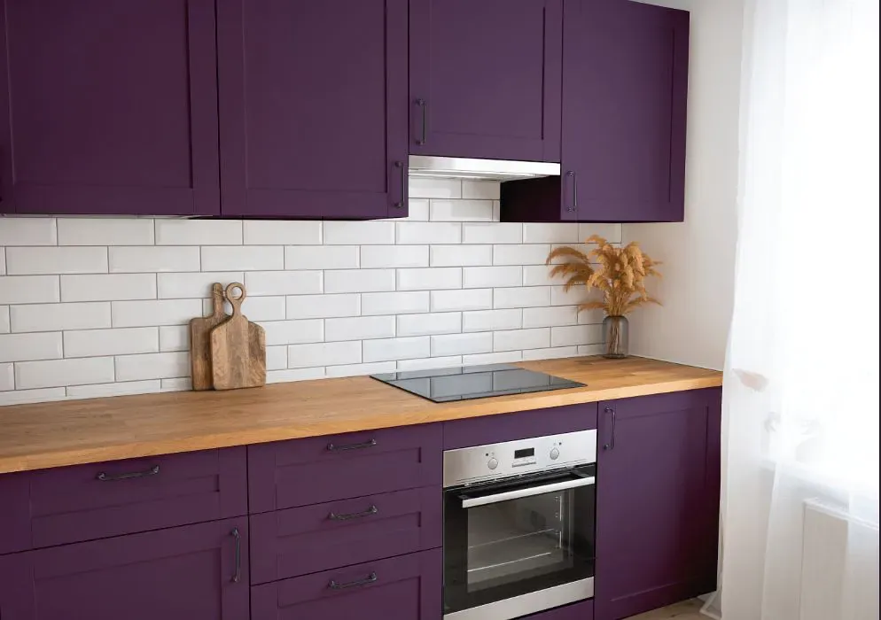 Benjamin Moore Taro kitchen cabinets