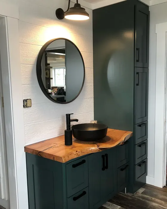 Benjamin Moore Tarrytown Green Bathroom Vanity