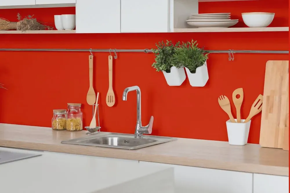 Benjamin Moore Tawny Day Lily kitchen backsplash