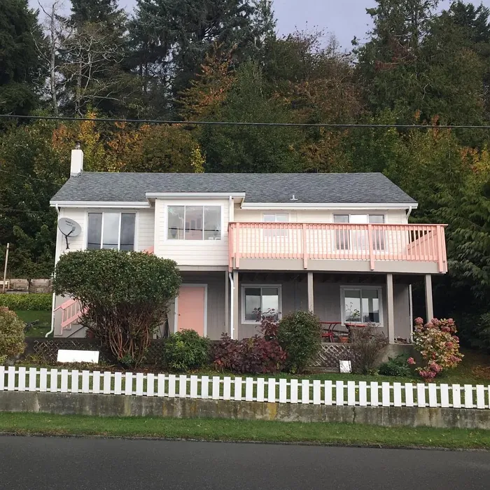 Benjamin Moore Teacup Rose house exterior 