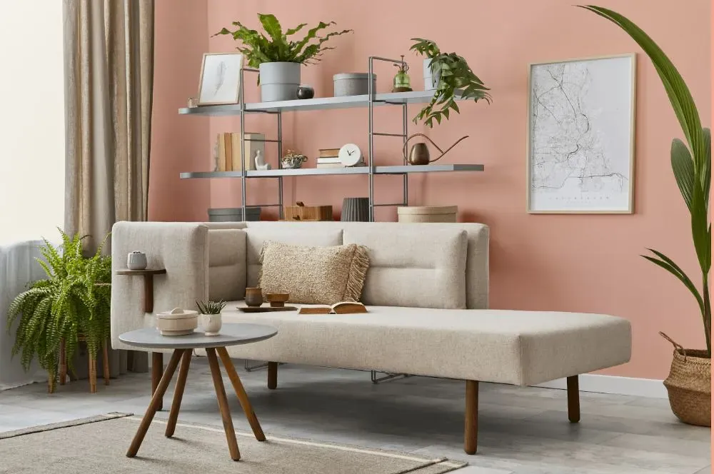 Benjamin Moore Teacup Rose living room