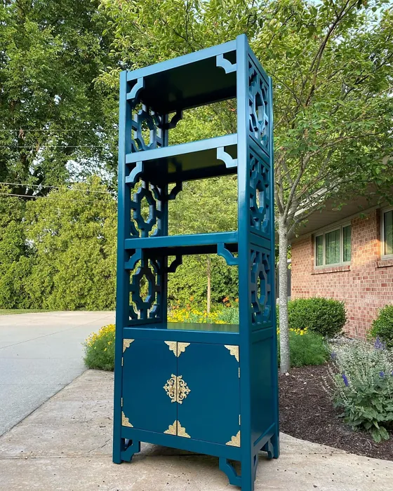 Benjamin Moore Teal painted furniture 