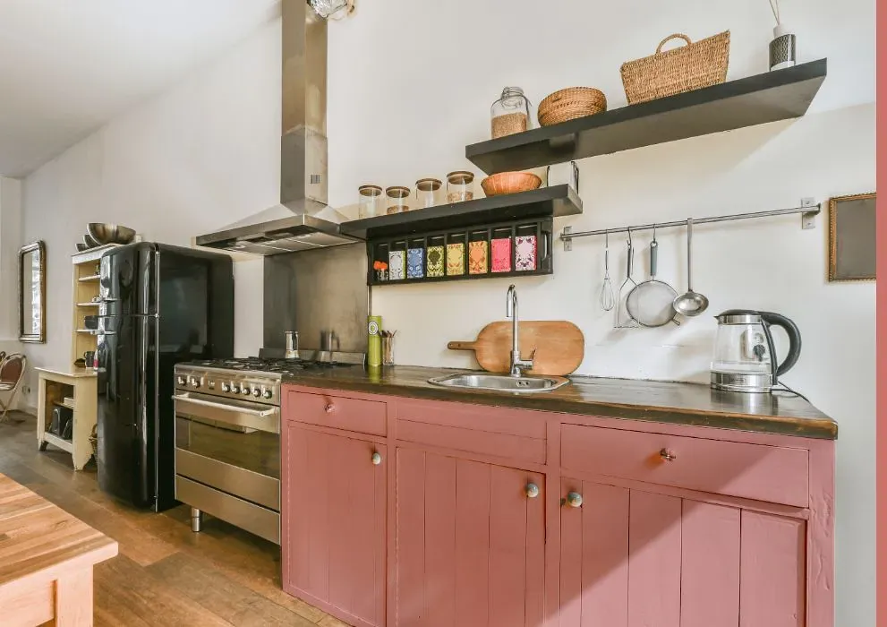 Benjamin Moore Tender Pink kitchen cabinets