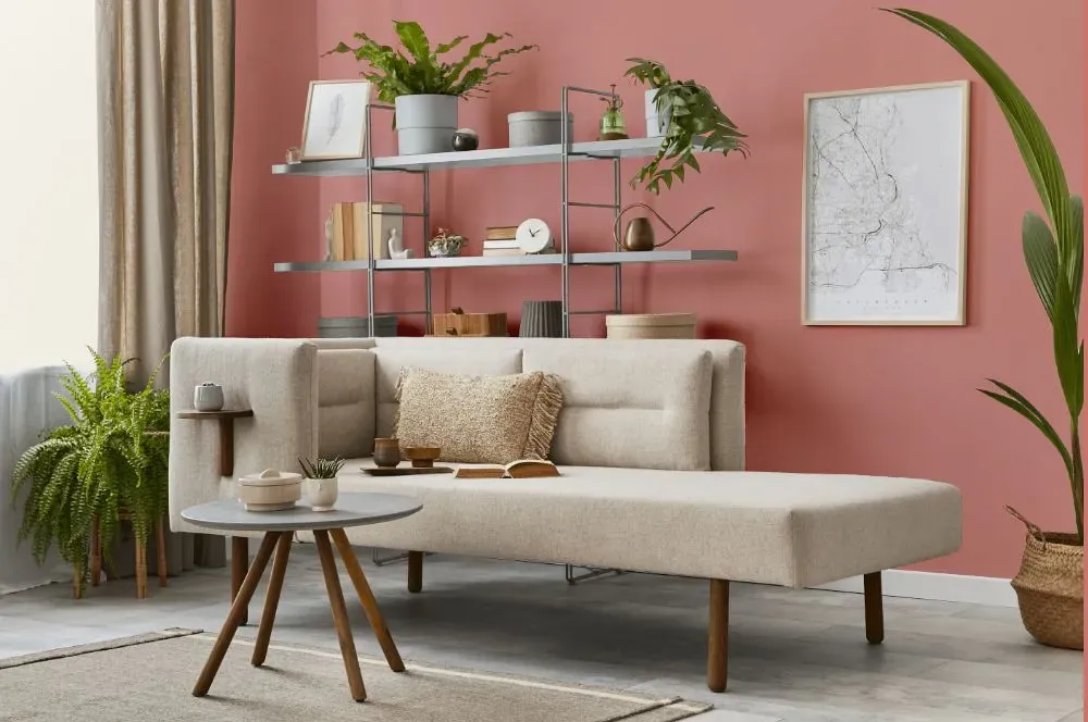 Benjamin Moore Tender Pink living room